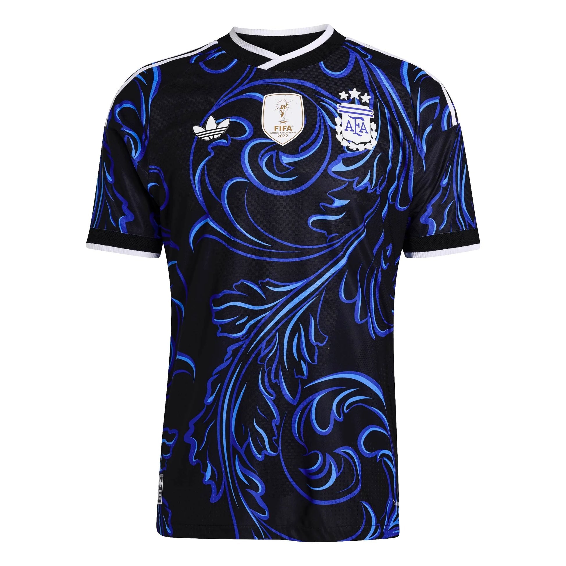 2026 Argentina Men's Authentic Away Soccer Jersey Black / Lucid Blue / Blue Burst 