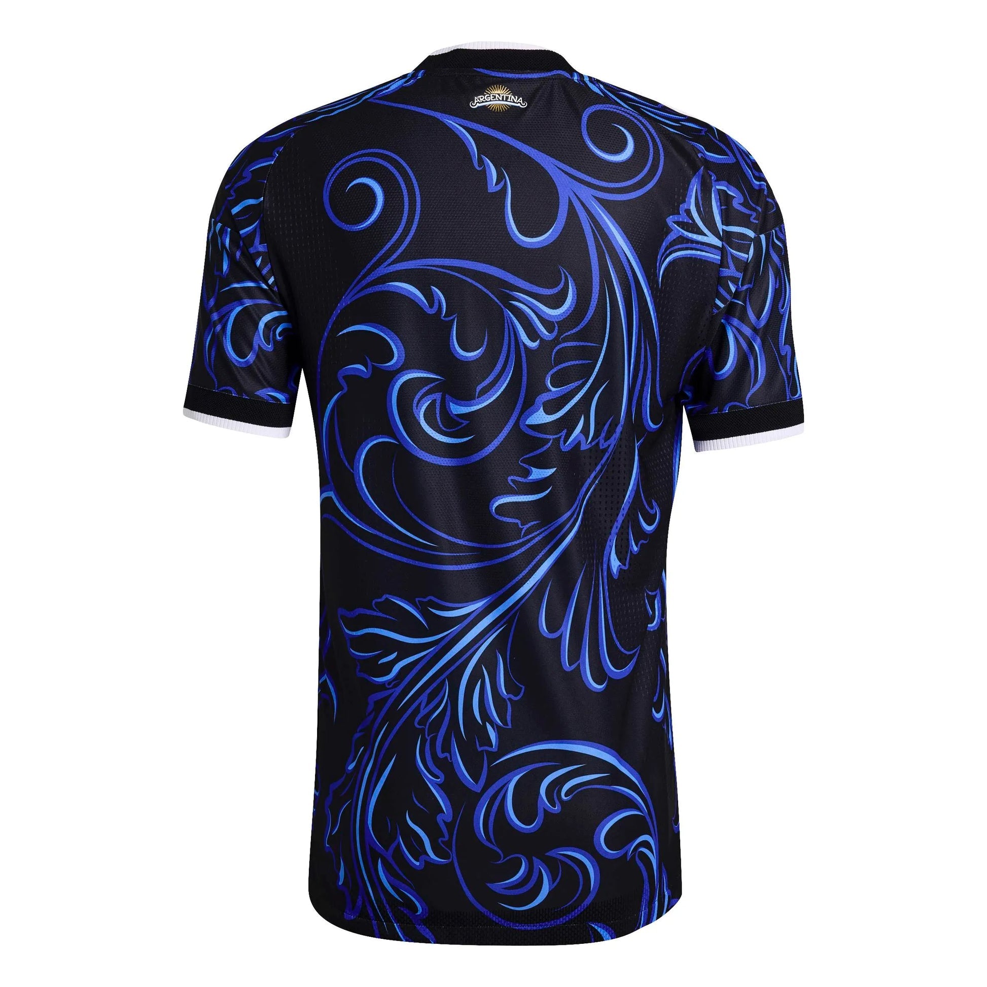 2026 Argentina Men's Authentic Away Soccer Jersey Black / Lucid Blue / Blue Burst 